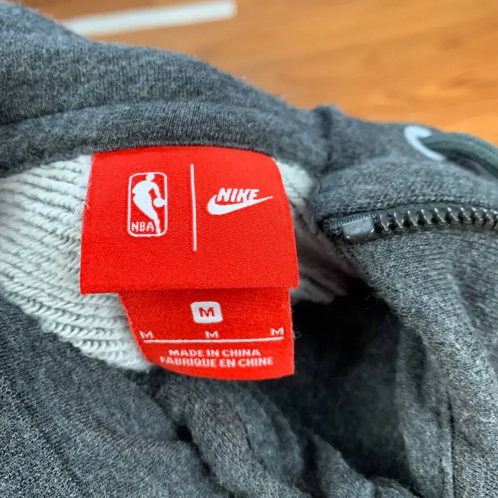 Nike NBA Portland Trailblazers Charcoal Full Zip Hoodie Sz M